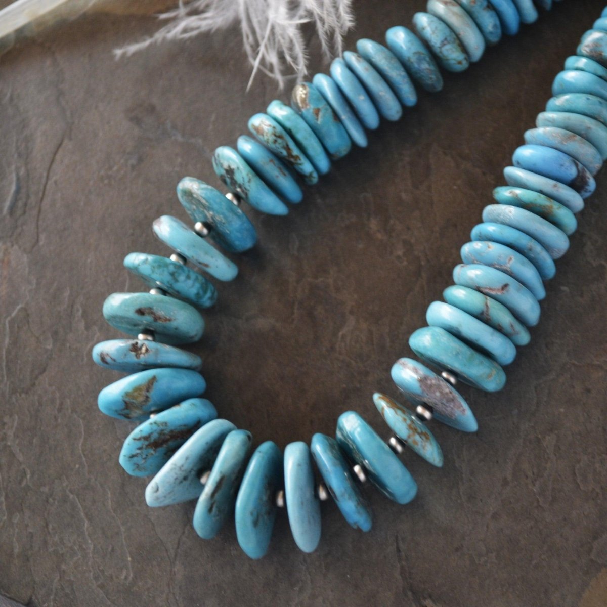 Arizona Turquoise Necklace, Graduated Beads - Gayle Dowell