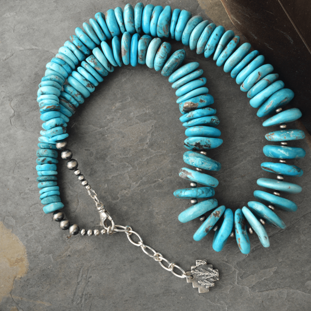 Arizona Turquoise Necklace, Graduated Beads - Gayle Dowell
