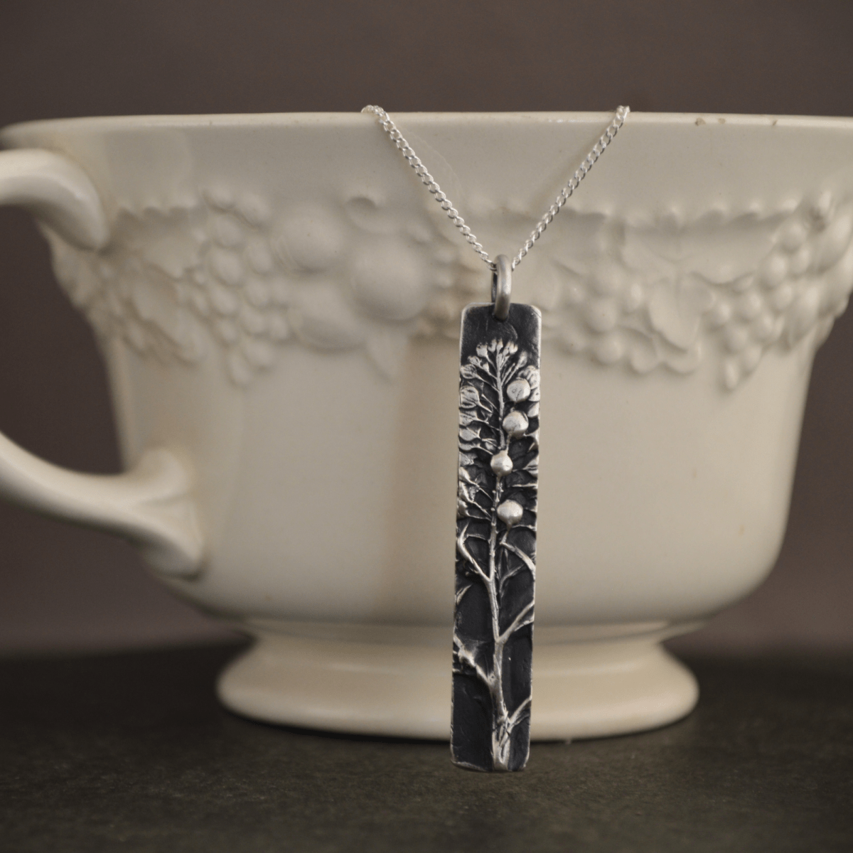 Peppergrass Pendant Necklace in Silver - Gayle Dowell