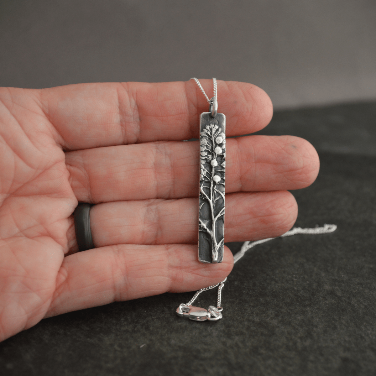 Peppergrass Pendant Necklace in Silver - Gayle Dowell