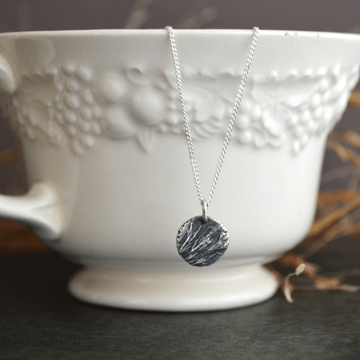 Prairie Grass Pendant Necklaces in Silver - Gayle Dowell