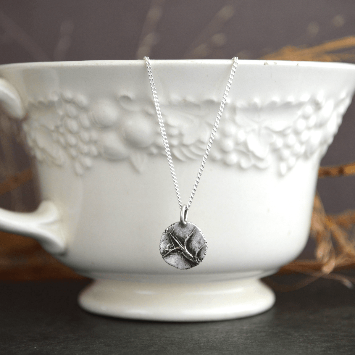 Prairie Grass Pendant Necklaces in Silver - Gayle Dowell