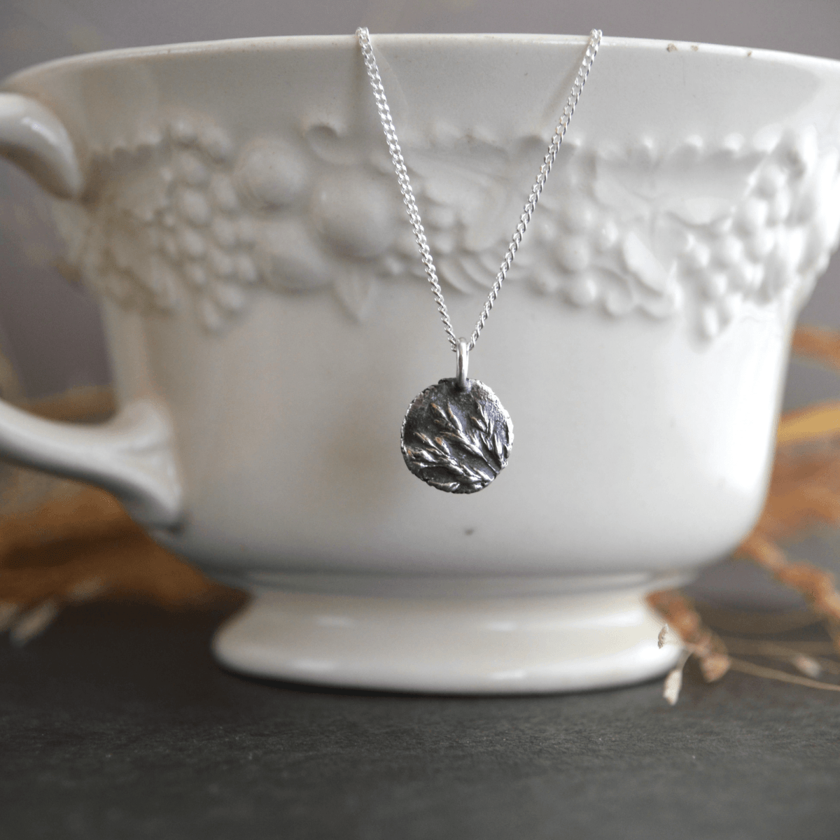 Prairie Grass Pendant Necklaces in Silver - Gayle Dowell