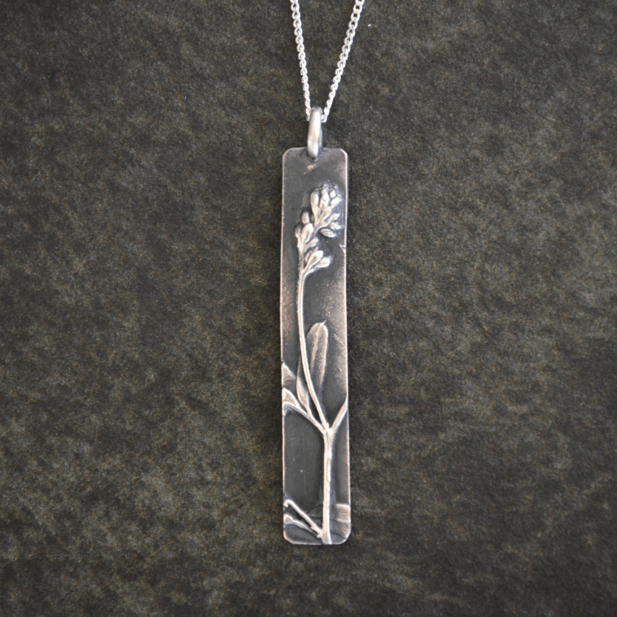 Prairie Lespedeza Pendant Necklace in Silver - Gayle Dowell