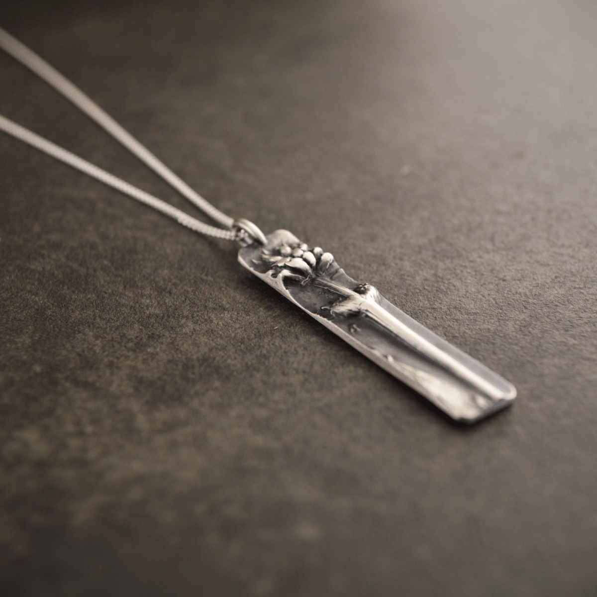Rattlesnake Master Pendant Necklace in Silver - Gayle Dowell