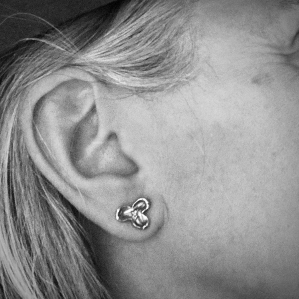 Red or Yellow Bronze Bittersweet Pod Stud Earrings - Gayle Dowell