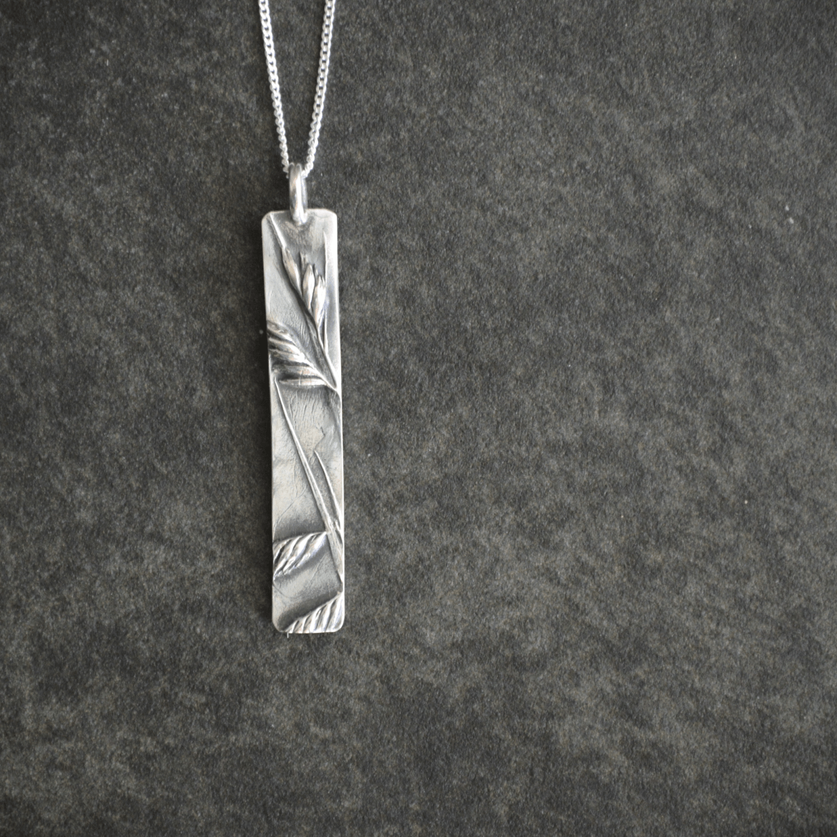 Silver Buffalograss Pendant Necklace - Gayle Dowell