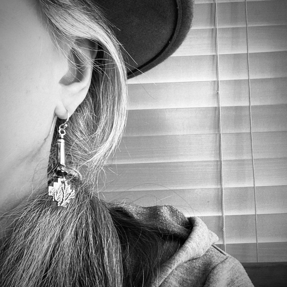 Silver Squash Blossom Earrings with Cedar Crosses - Gayle Dowell