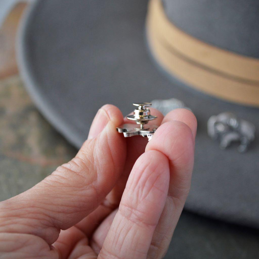Bison Tie Tacks or Hat Pins, Textured with Prairie Grass - Gayle Dowell