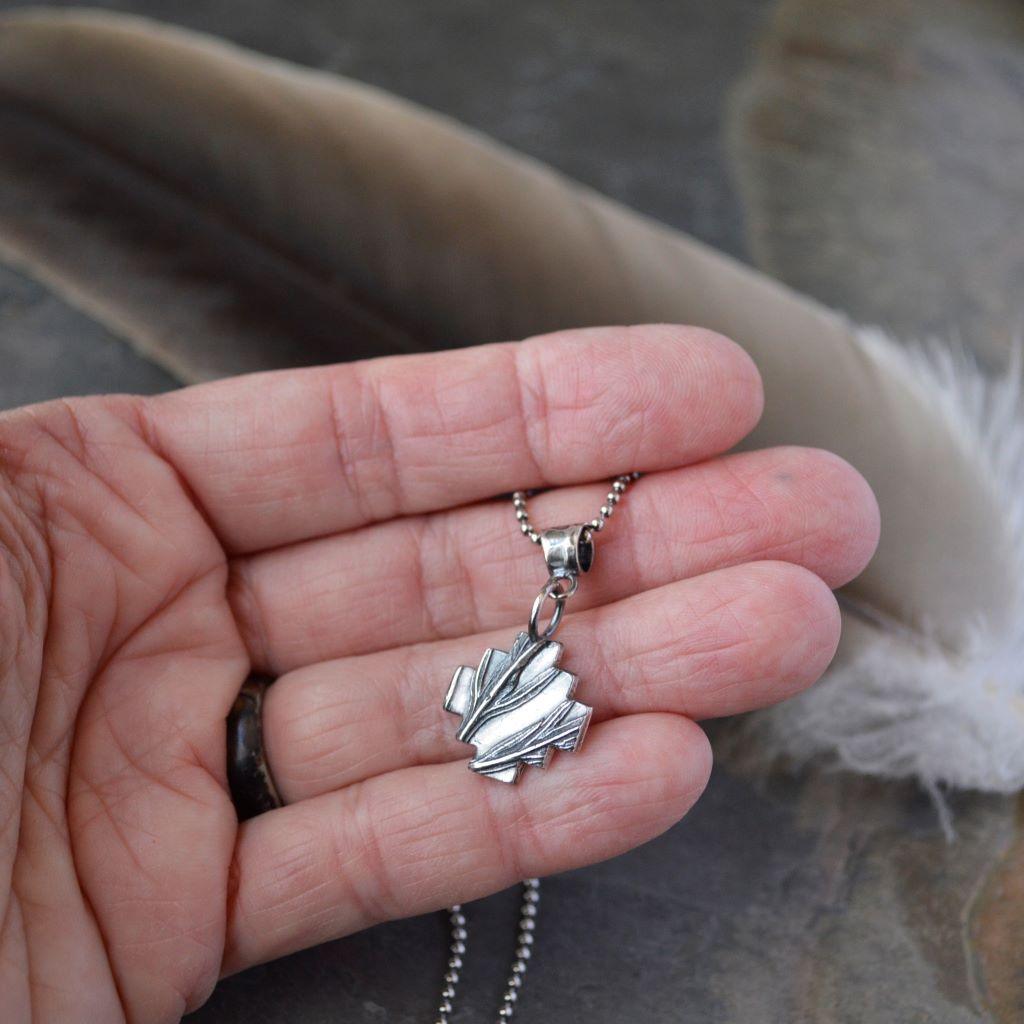 Sage Pendant, Southwest Style Cross Necklace in Silver - Gayle Dowell