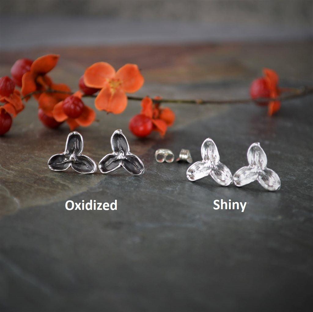 Sterling Silver Bittersweet Pod Stud Earrings - Gayle Dowell
