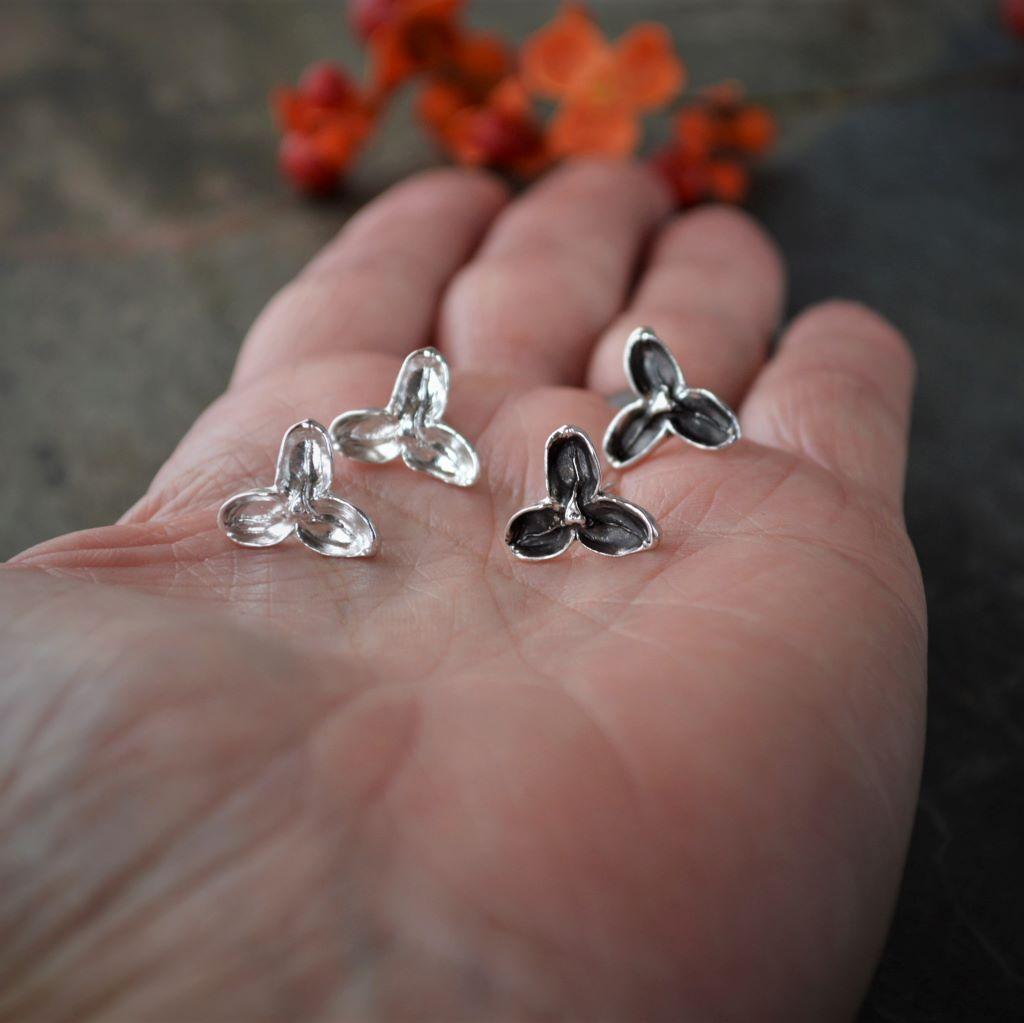 Sterling Silver Bittersweet Pod Stud Earrings - Gayle Dowell