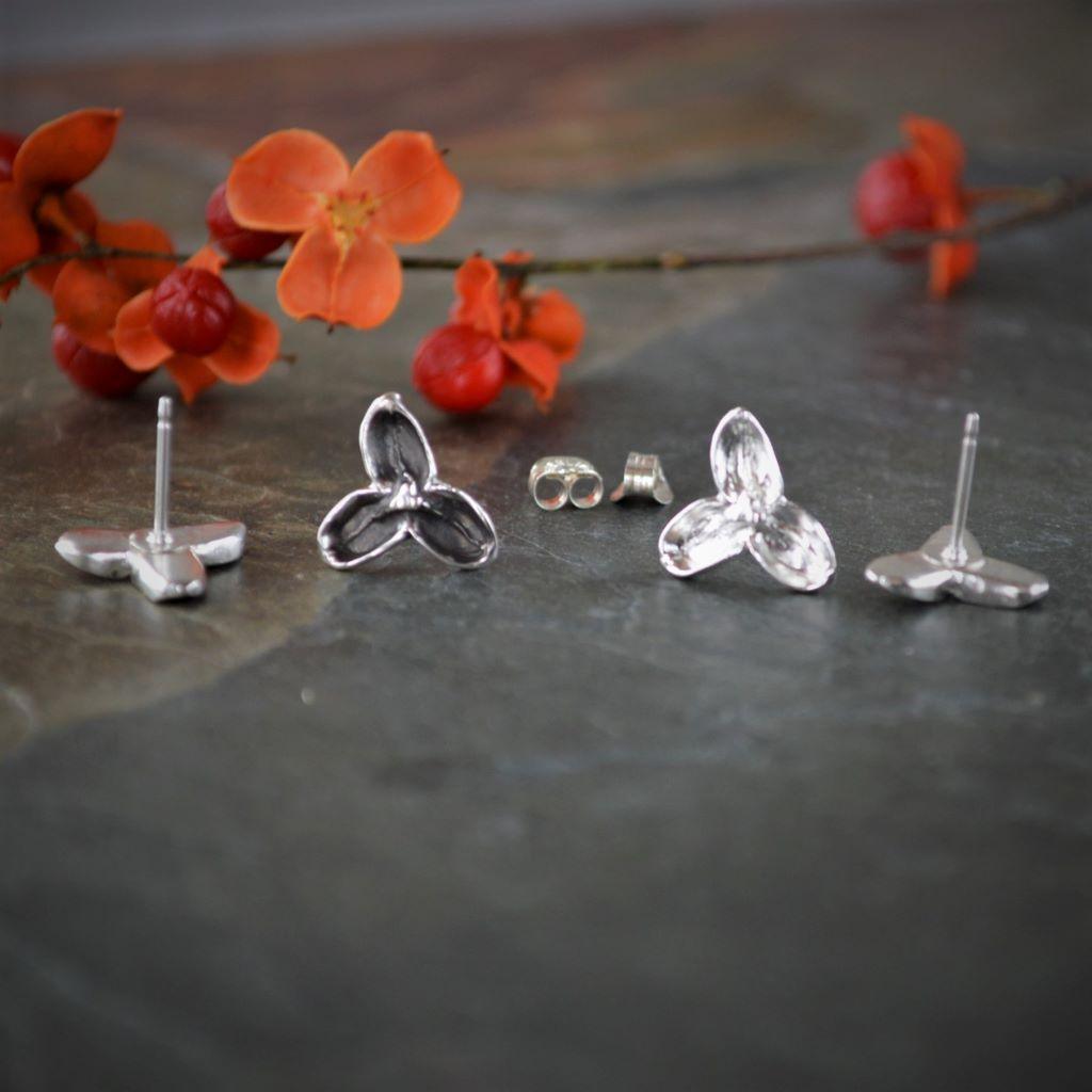 Sterling Silver Bittersweet Pod Stud Earrings - Gayle Dowell