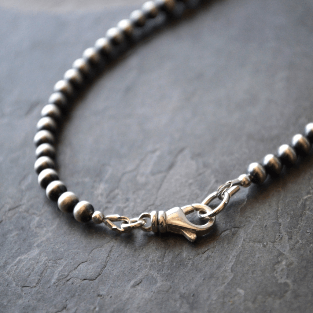 Sterling Silver Navajo Pearl Choker Necklace - Gayle Dowell