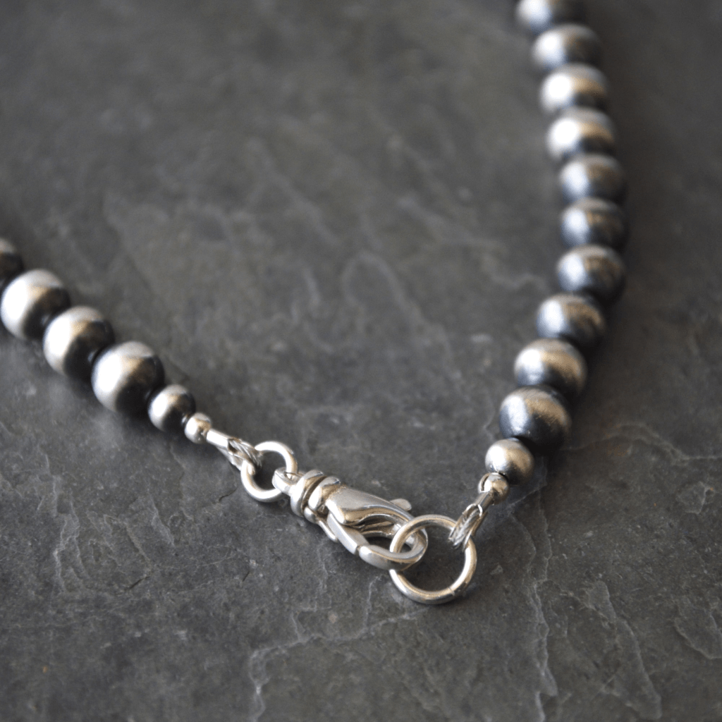 Sterling Silver Navajo Pearl Choker Necklace - Gayle Dowell