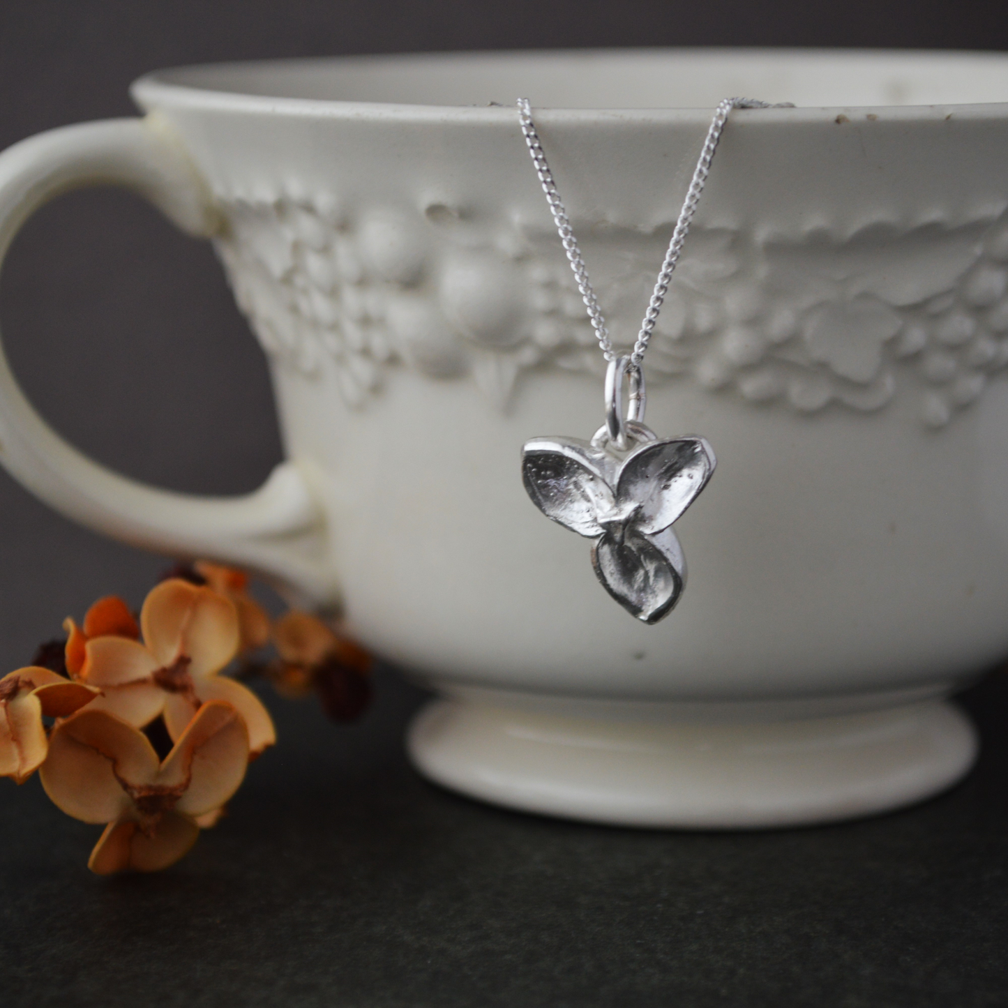 Bittersweet Pod Necklace in Sterling Silver