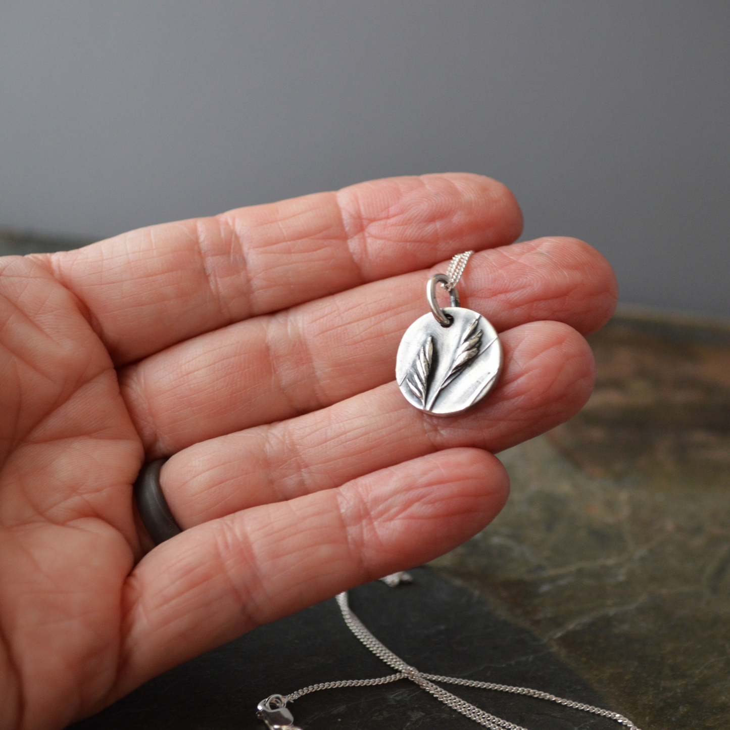 Buffalograss Prairie Pendant Necklace