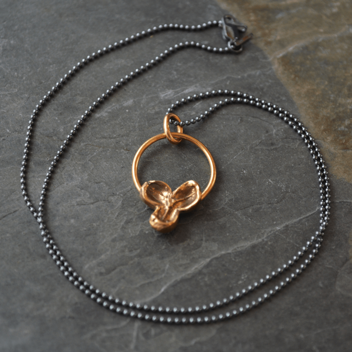 Bronze Bittersweet Hoop Necklace - Gayle Dowell