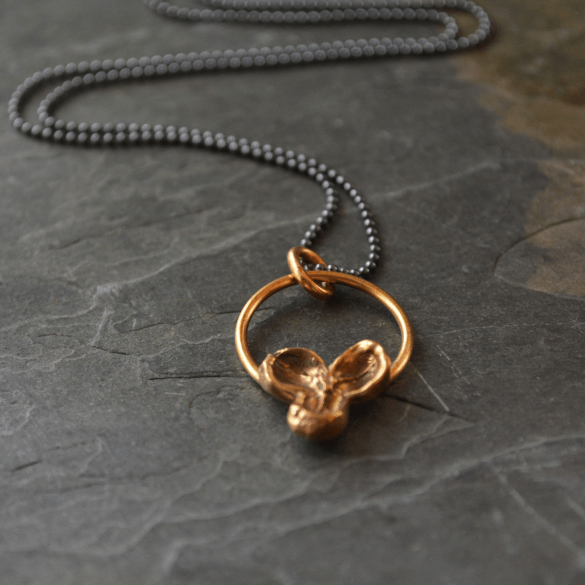 Bronze Bittersweet Hoop Necklace - Gayle Dowell