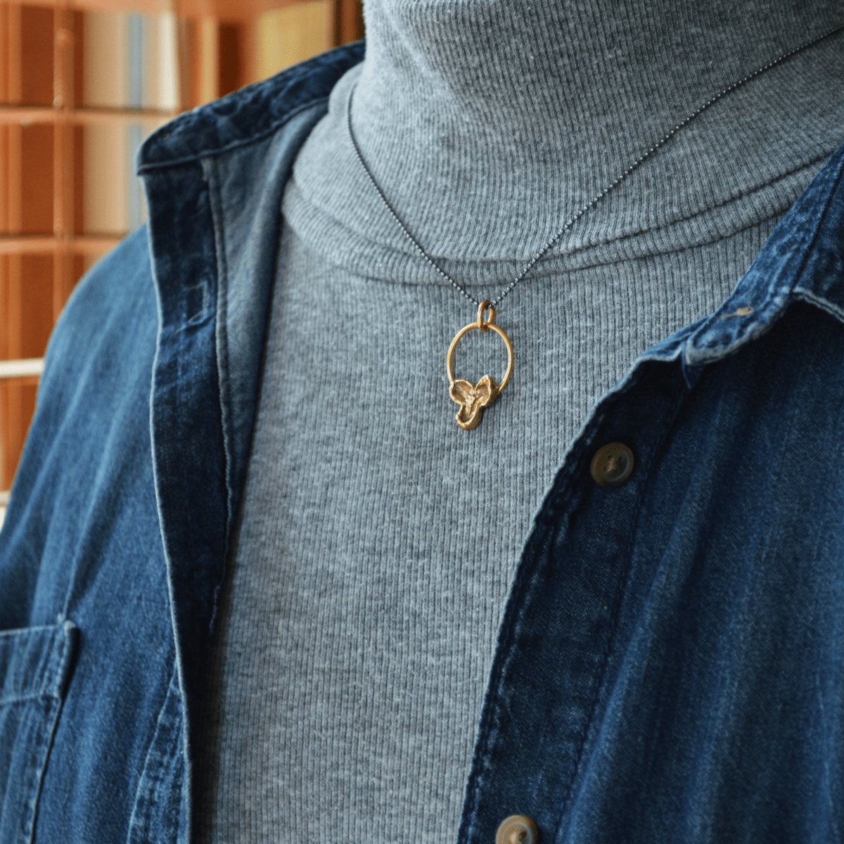 Bronze Bittersweet Hoop Necklace - Gayle Dowell