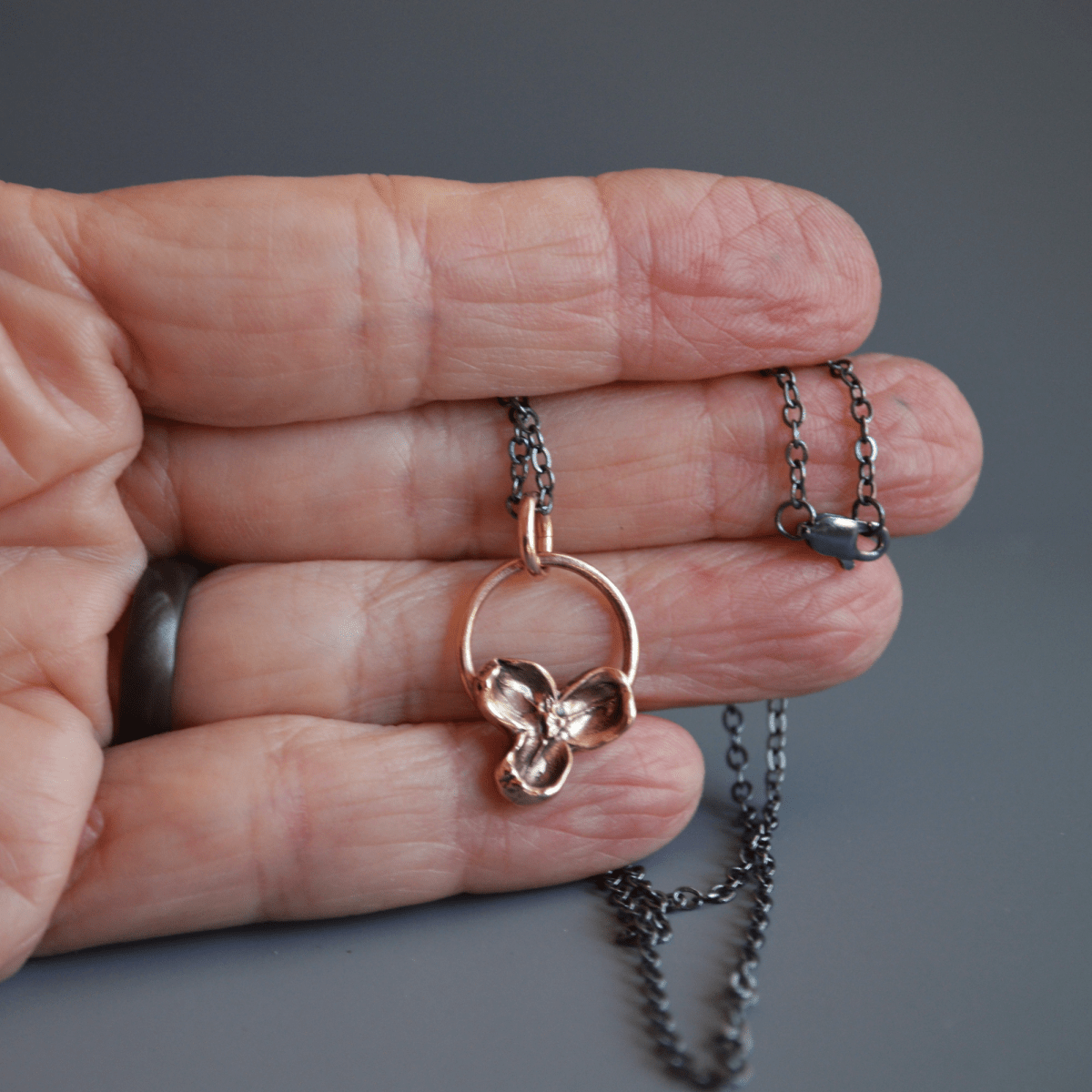 Bronze Bittersweet Hoop Necklace - Gayle Dowell