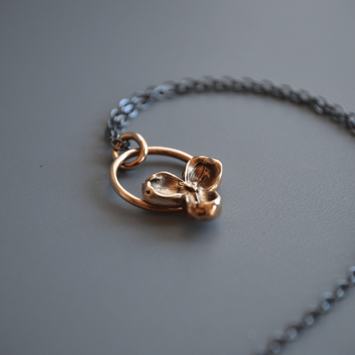 Bronze Bittersweet Hoop Necklace - Gayle Dowell