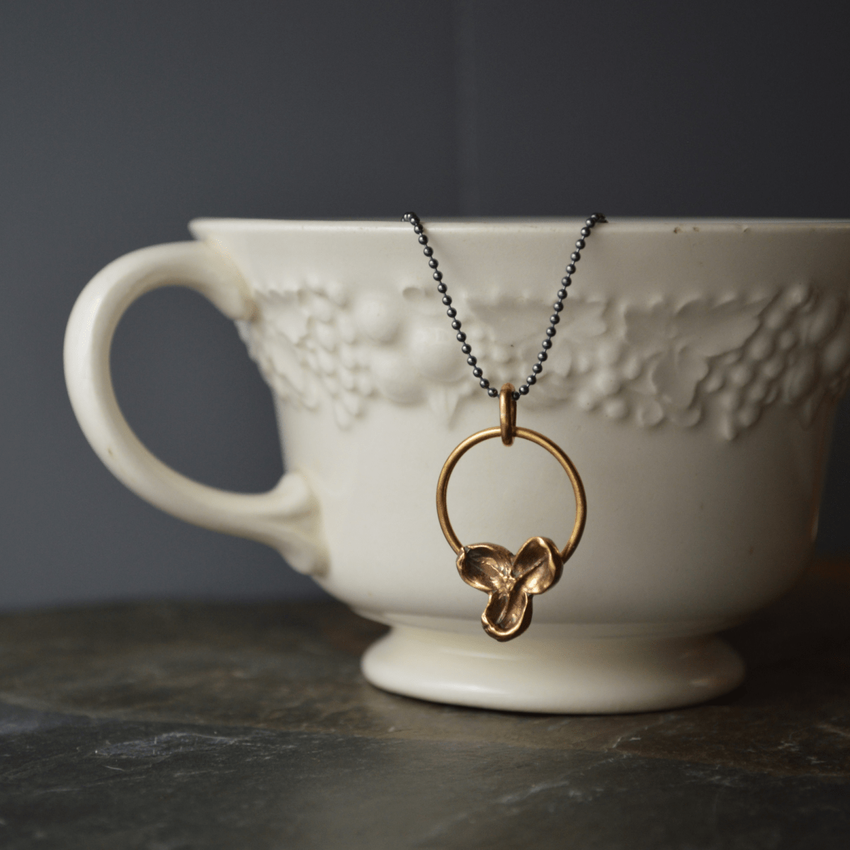 Bronze Bittersweet Hoop Necklace - Gayle Dowell