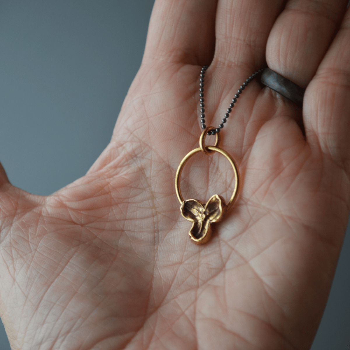 Bronze Bittersweet Hoop Necklace - Gayle Dowell