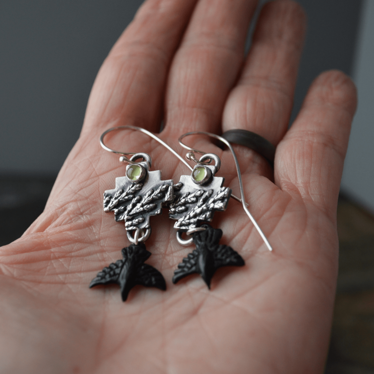 Crows Among the Cedar Earrings - Gayle Dowell