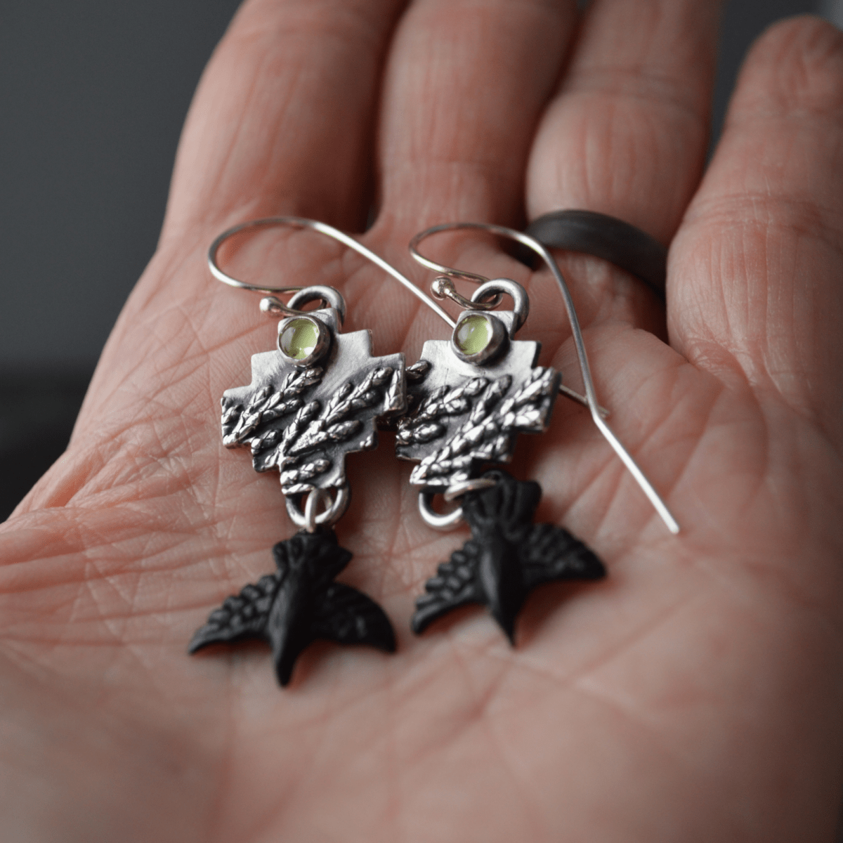 Crows Among the Cedar Earrings - Gayle Dowell