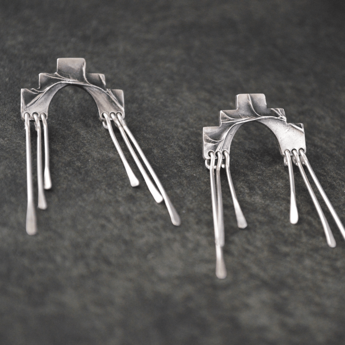 Little Bluestem Silver Stud Earrings - Gayle Dowell