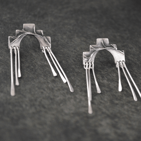 Little Bluestem Silver Stud Earrings - Gayle Dowell