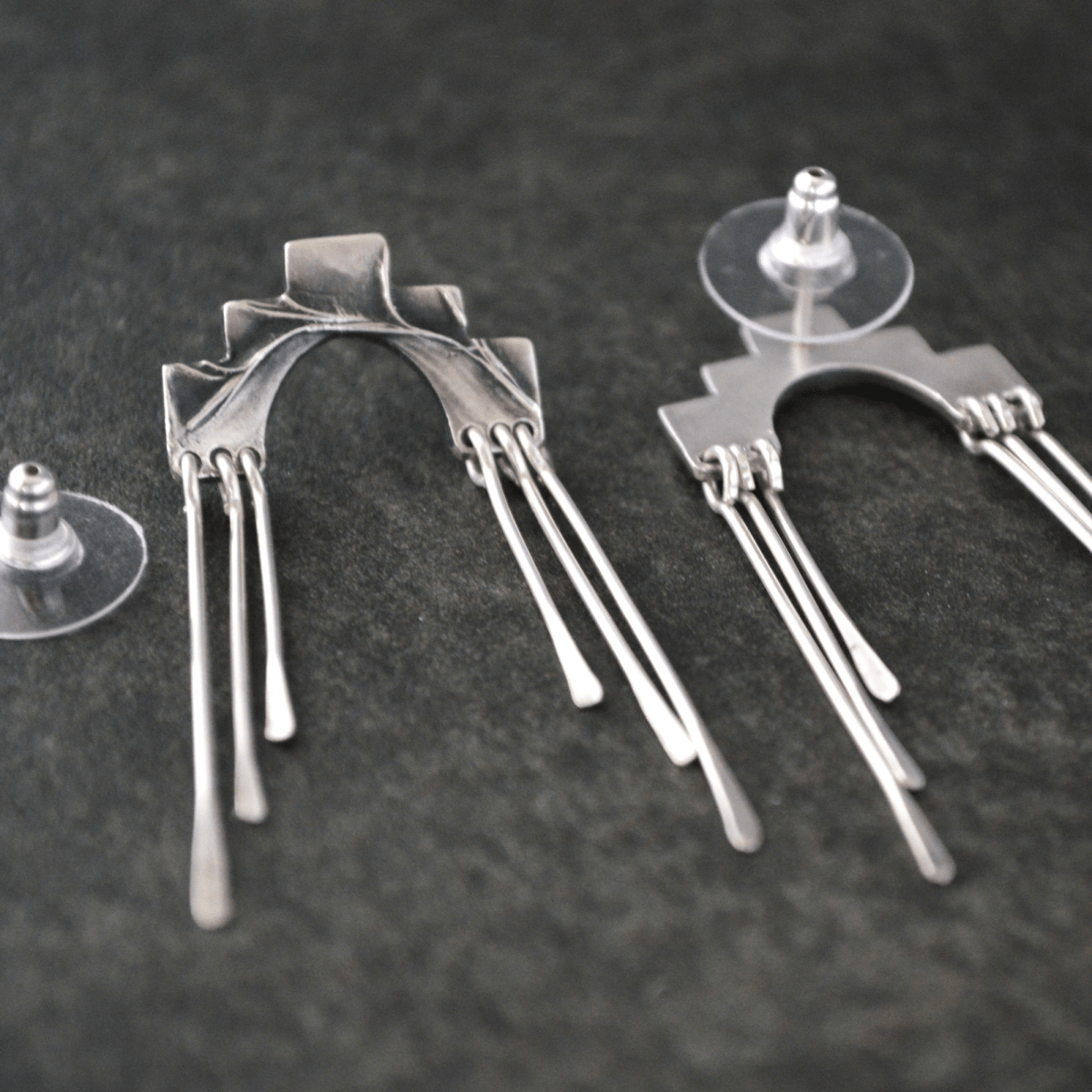 Little Bluestem Silver Stud Earrings - Gayle Dowell