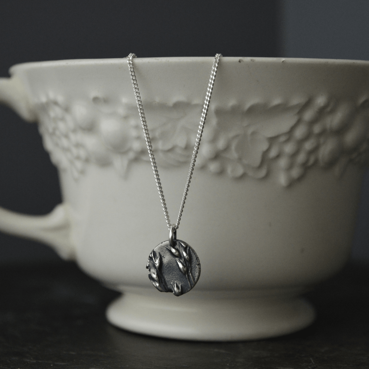 Prairie Grass Pendant Necklaces in Silver - Gayle Dowell