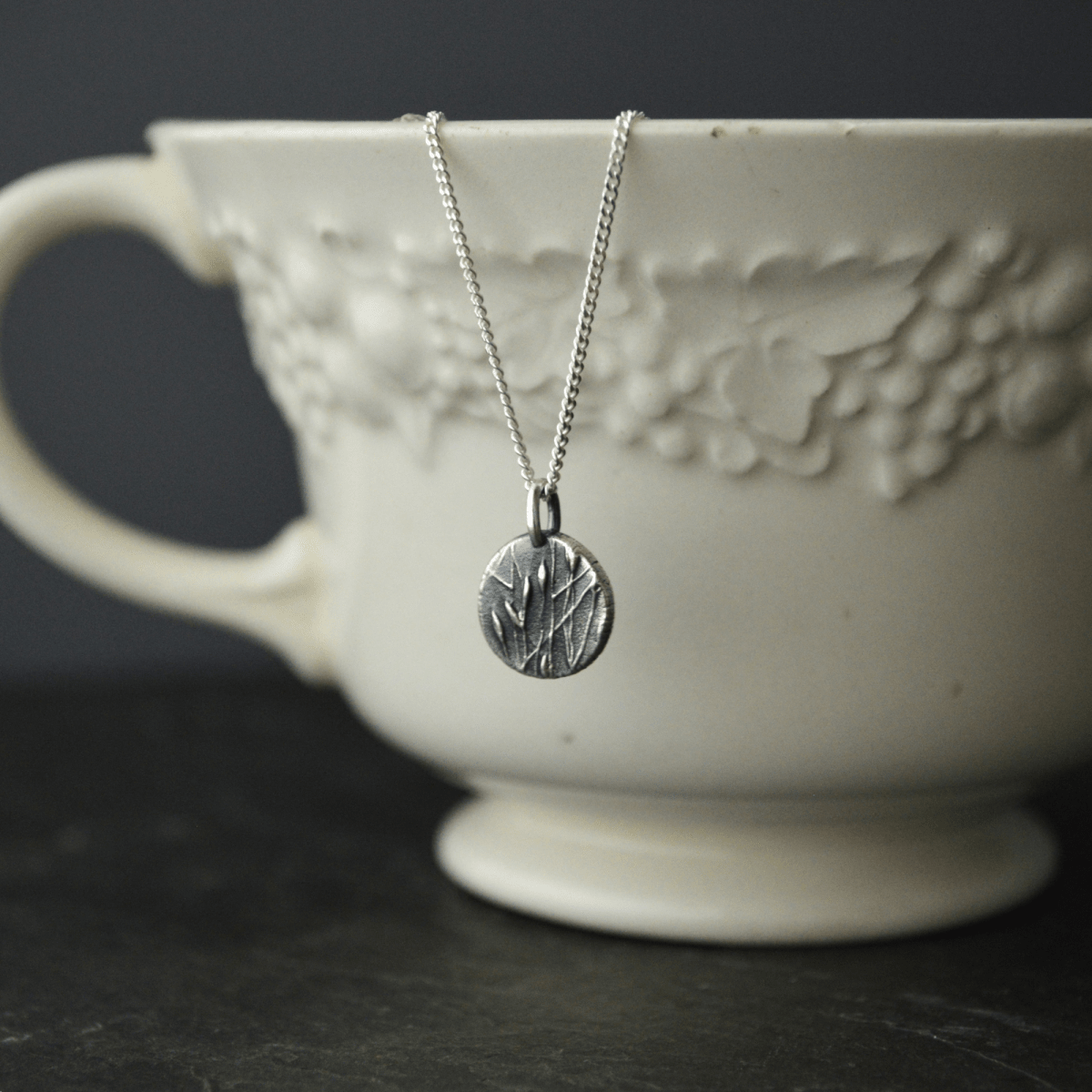 Prairie Grass Pendant Necklaces in Silver - Gayle Dowell