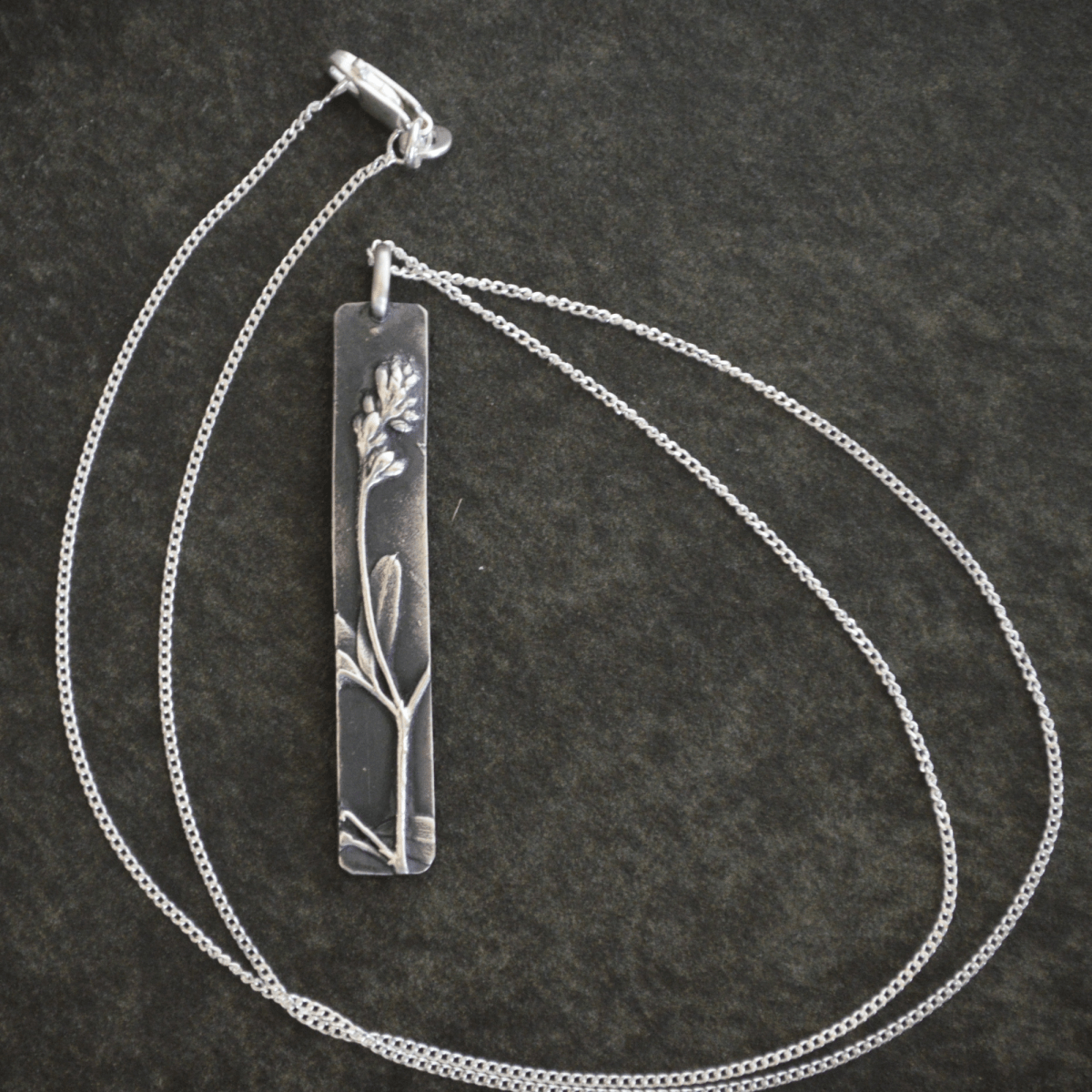 Prairie Lespedeza Pendant Necklace in Silver - Gayle Dowell