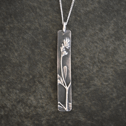 Prairie Lespedeza Pendant Necklace in Silver - Gayle Dowell
