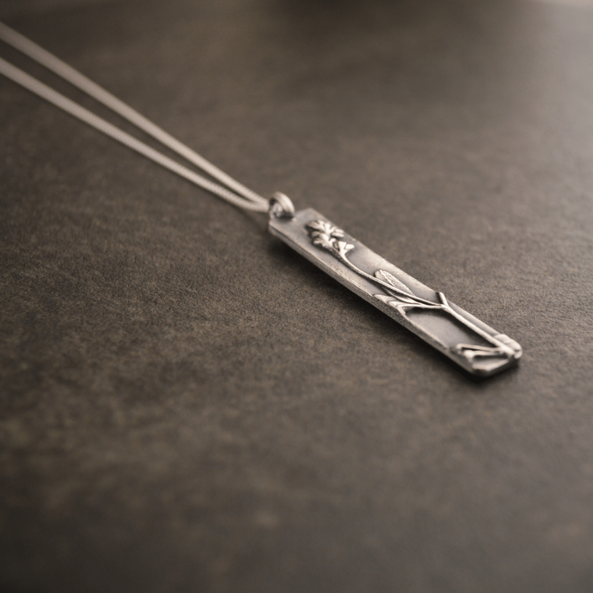 Prairie Lespedeza Pendant Necklace in Silver - Gayle Dowell
