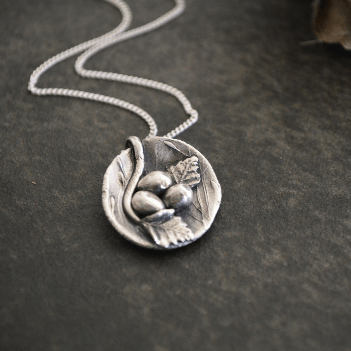 Prairie Nest Necklace with Three Eggs - Gayle Dowell