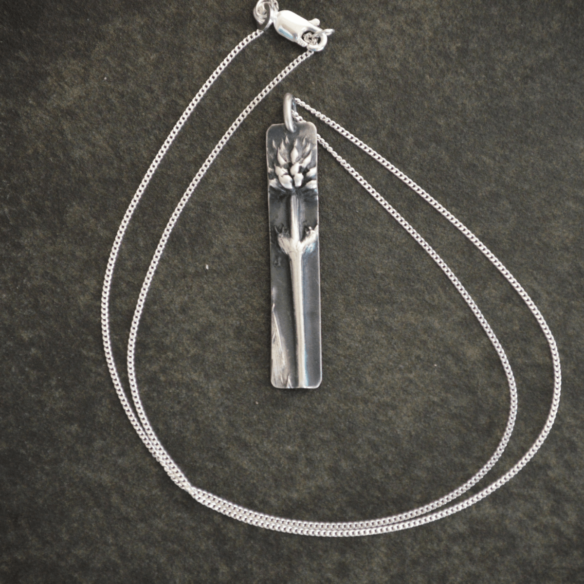 Rattlesnake Master Pendant Necklace in Silver - Gayle Dowell