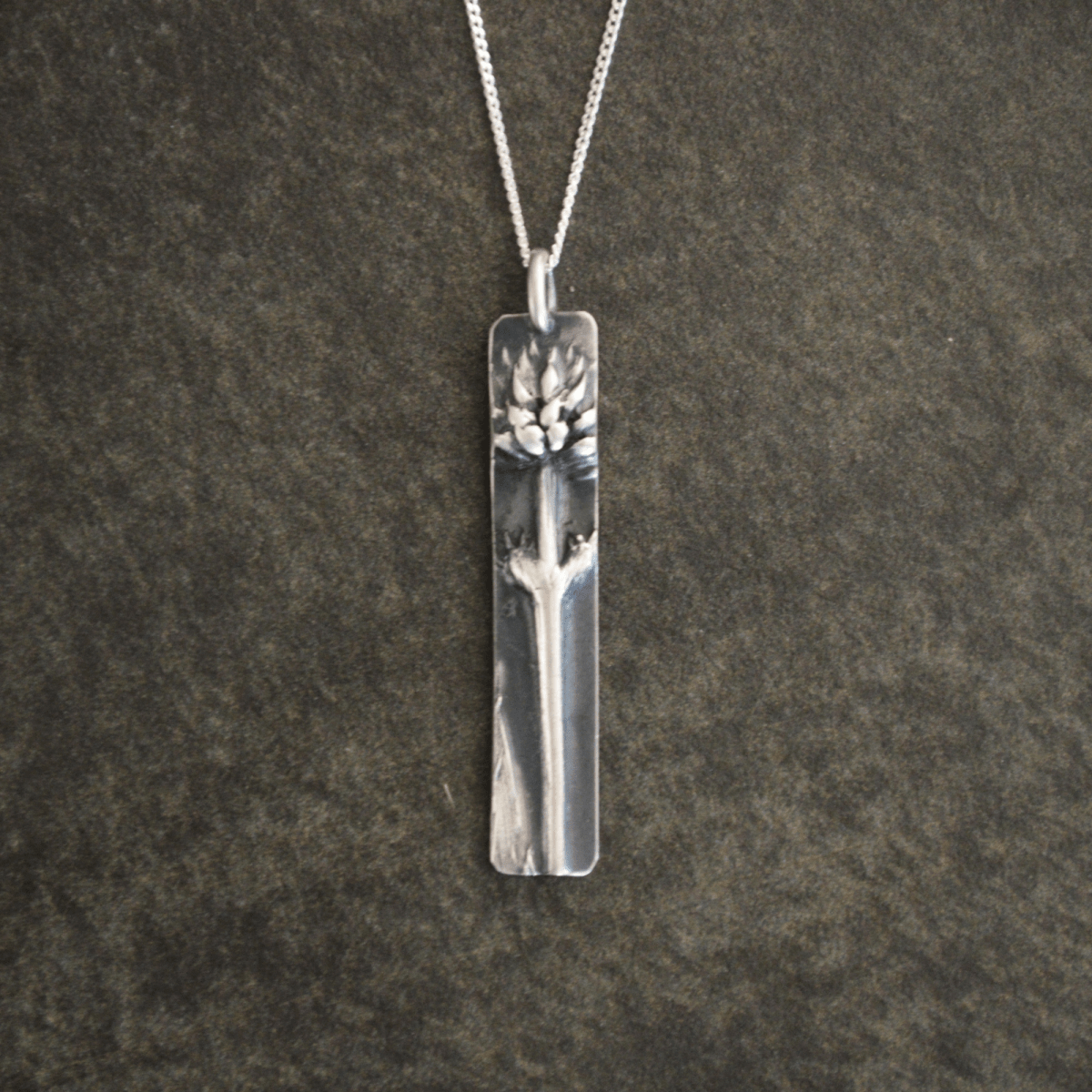 Rattlesnake Master Pendant Necklace in Silver - Gayle Dowell