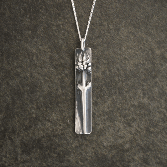 Rattlesnake Master Pendant Necklace in Silver - Gayle Dowell
