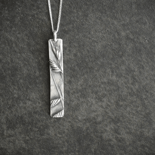 Silver Buffalograss Pendant Necklace - Gayle Dowell