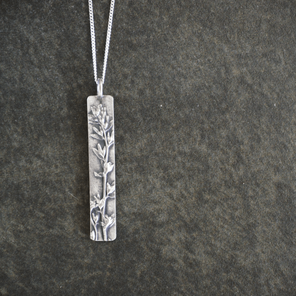 Speedwell Pendant Necklace in Fine Silver - Gayle Dowell