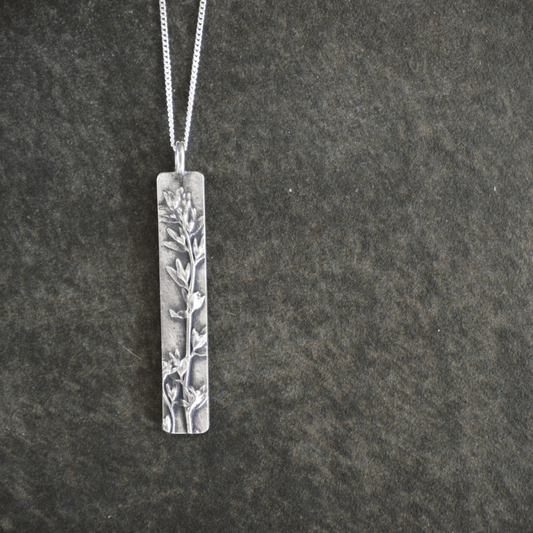 Speedwell Pendant Necklace in Fine Silver - Gayle Dowell