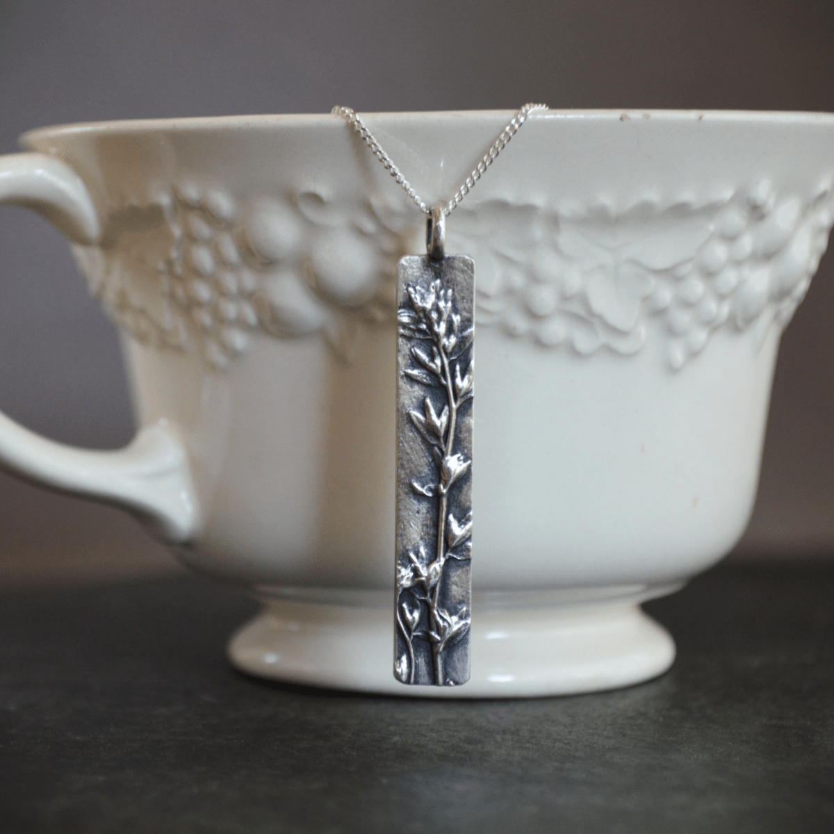 Speedwell Pendant Necklace in Fine Silver - Gayle Dowell