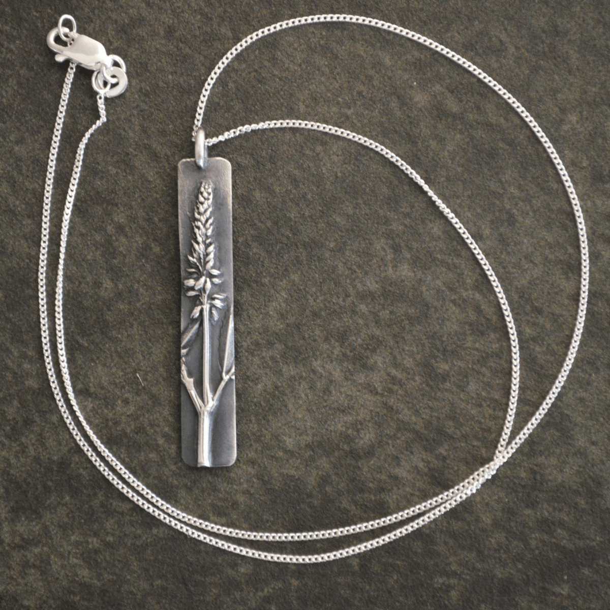Sweet Yellow Clover Pendant Necklace in Silver - Gayle Dowell