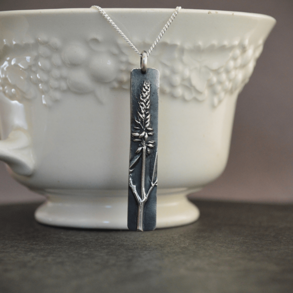 Sweet Yellow Clover Pendant Necklace in Silver - Gayle Dowell