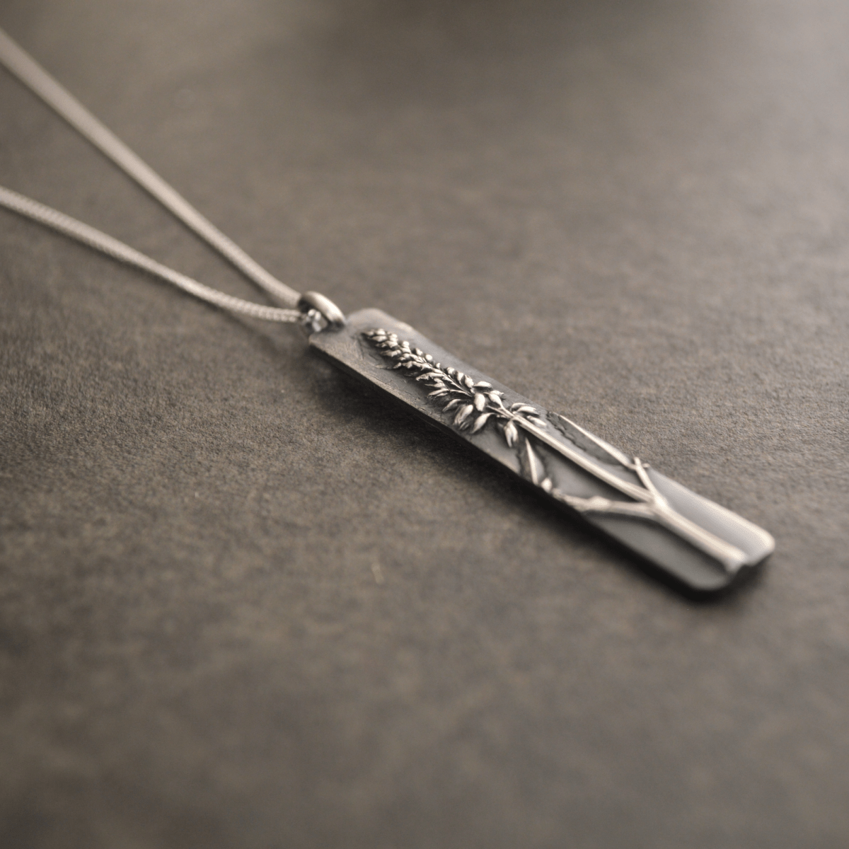 Sweet Yellow Clover Pendant Necklace in Silver - Gayle Dowell