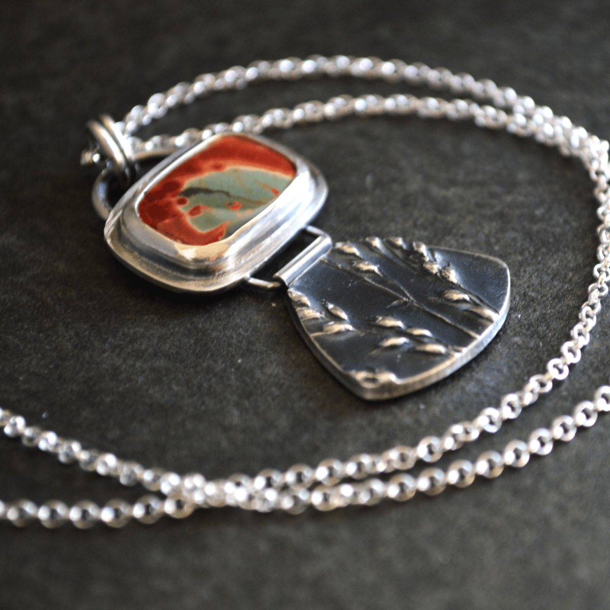 Switchgrass and Red Creek Jasper Necklace - Gayle Dowell
